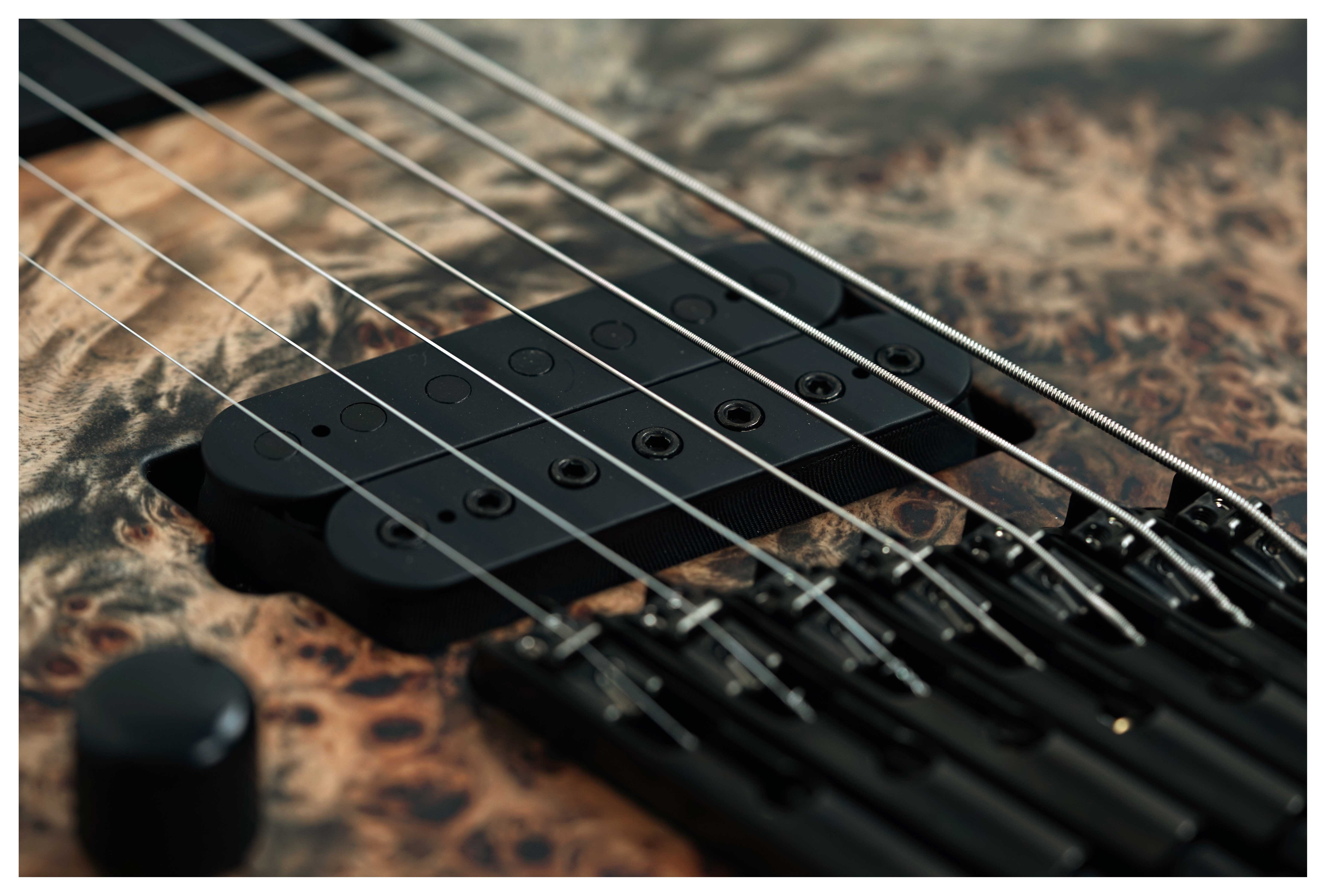 Mayones Hydra Elite 7 Left Handed VF V-Fret Eye Poplar 3A Trans