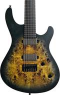 Mayones Regius 7 Eye Poplar 4A Custom Nuclear Burst Satin Black Hardware #RF2409980