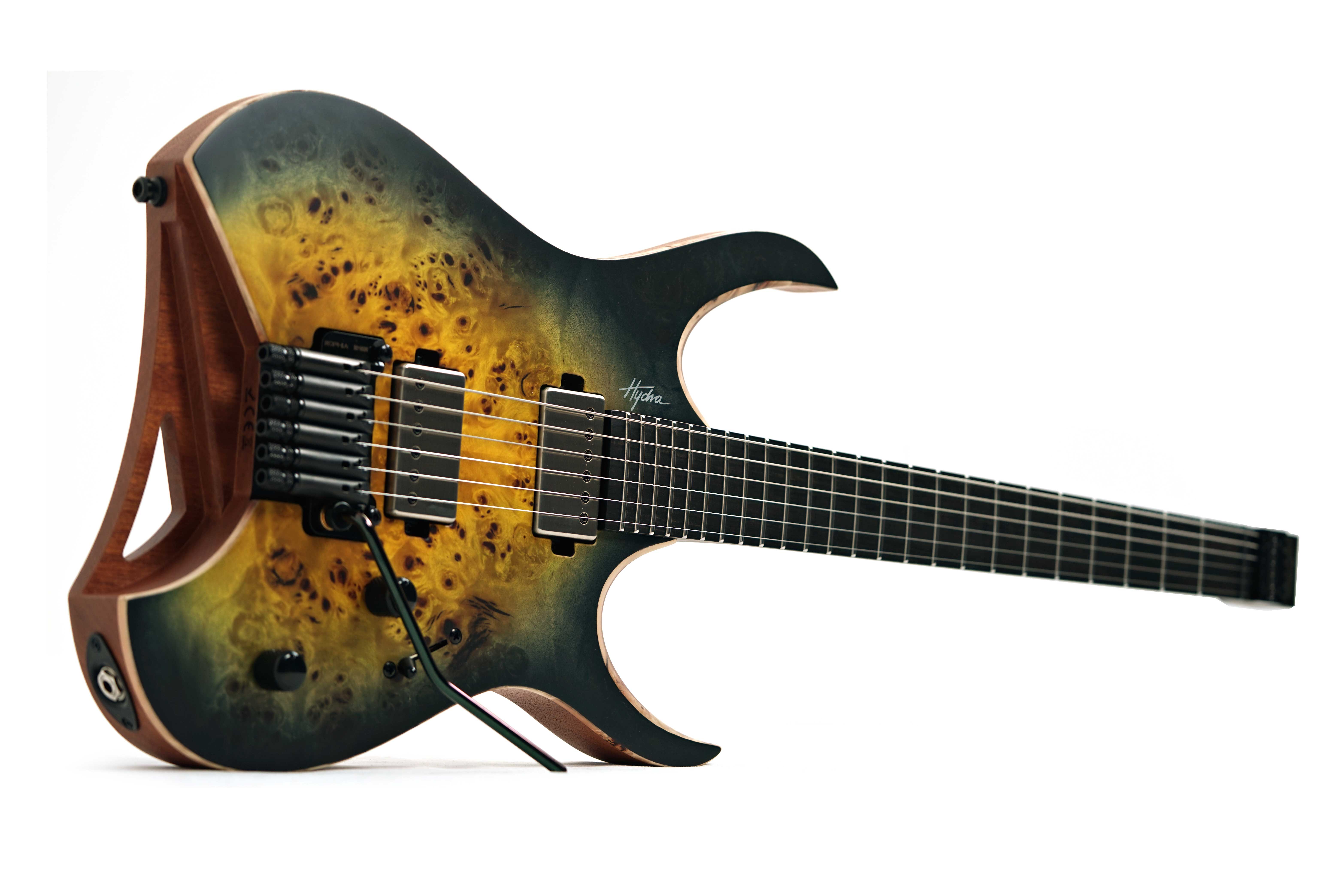 Mayones Hydra Elite 6 Eye Poplar 4A Custom Nuclear Burst Satin Black Hardware #HF0000759