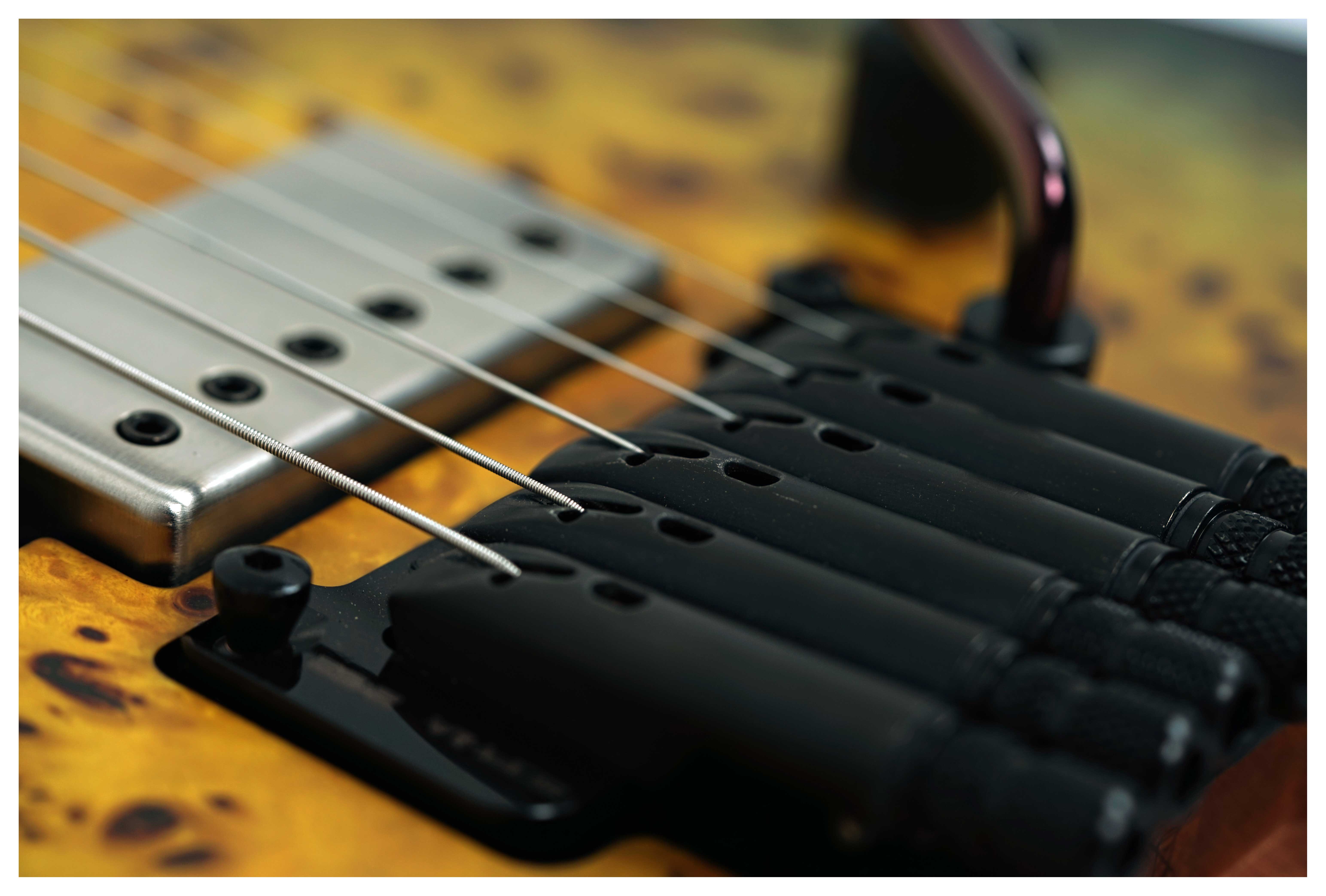 Mayones Hydra Elite 6 Eye Poplar 4A Custom Nuclear Burst Satin Black Hardware #HF0000759