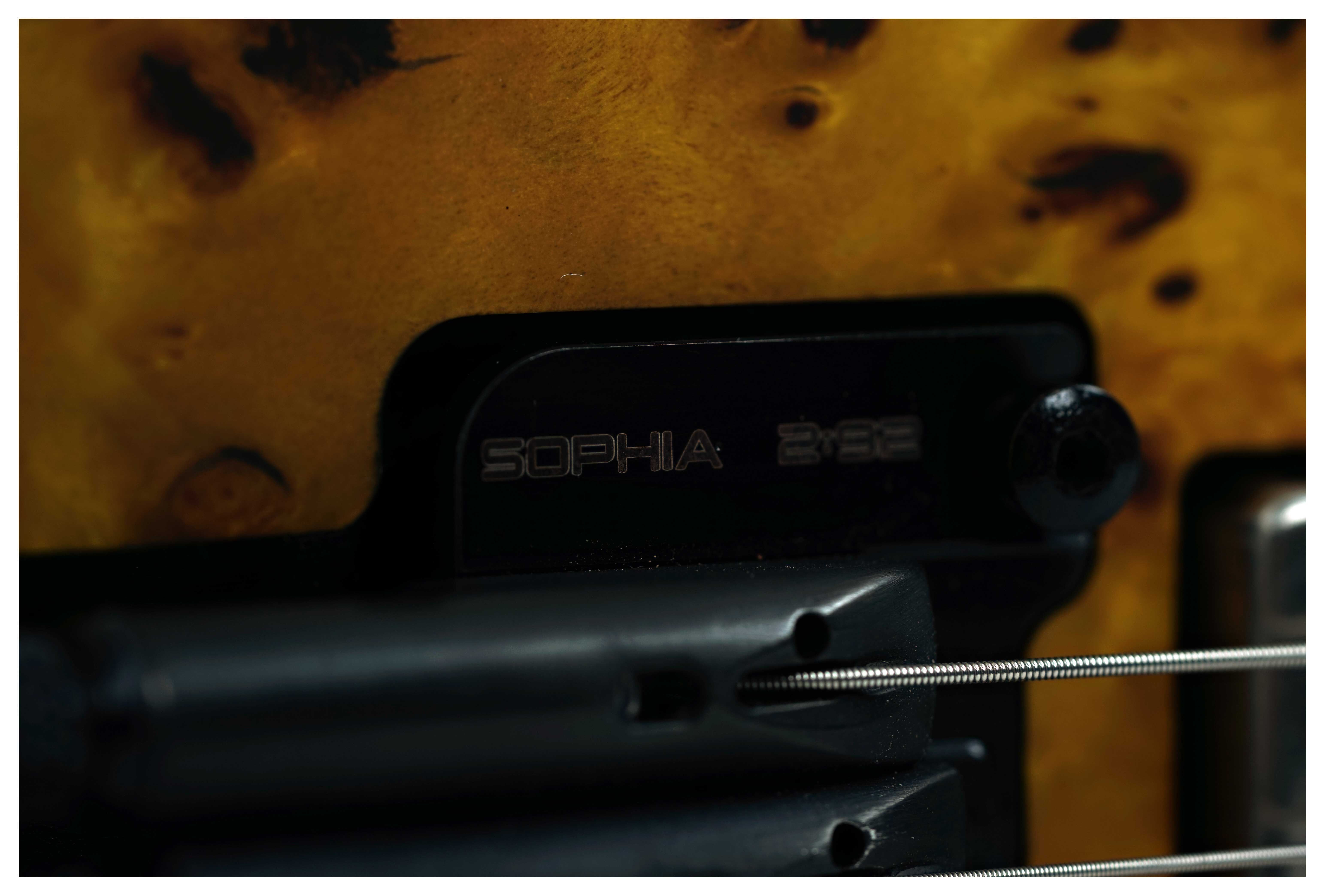 Mayones Hydra Elite 6 Eye Poplar 4A Custom Nuclear Burst Satin Black Hardware #HF0000759