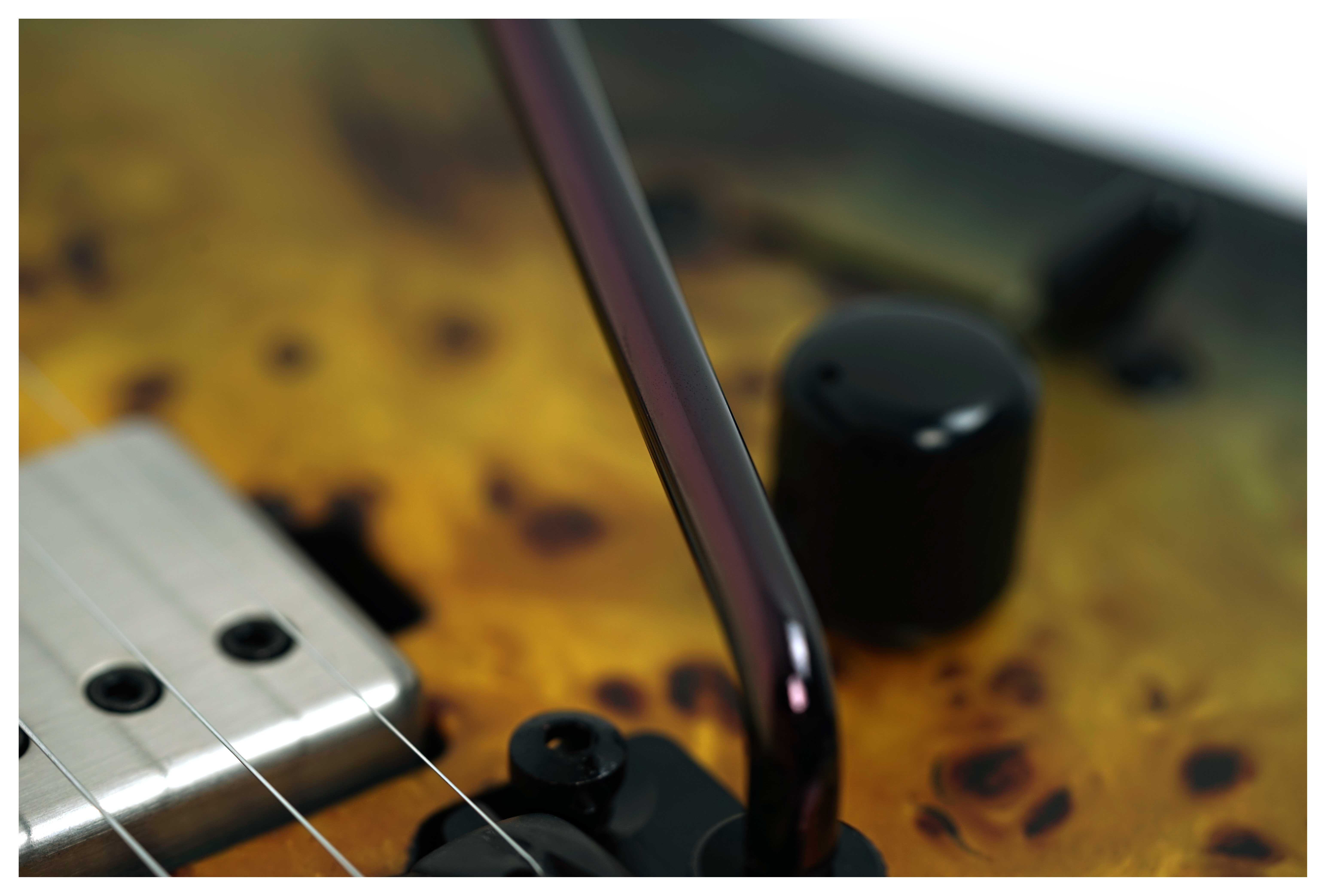 Mayones Hydra Elite 6 Eye Poplar 4A Custom Nuclear Burst Satin Black Hardware #HF0000759