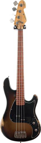 Sandberg California II VS Passive 4 String Short Scale Bass Hardcore Aged Goldburst #43063