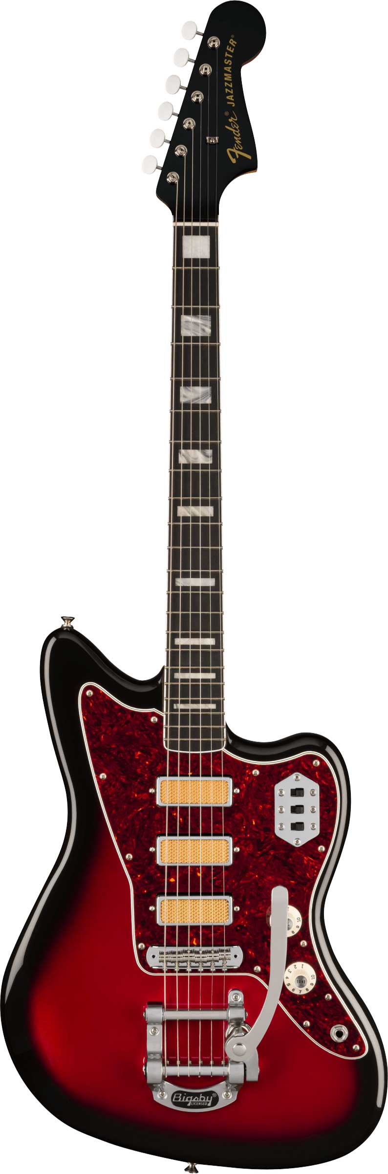 ギター Fender Gold Foil Jazzmaster Candy Apple Fender Gold Foil Jazzmaster Candy Apple Burst Ebony Fingerboard