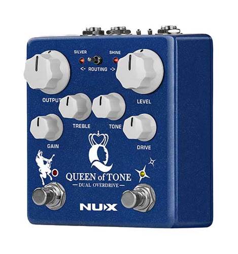 NUX Queen of Tone Dual Stacked Overdrive Pedal NUX Queen of Tone Dual Stacked Overdrive Pedal