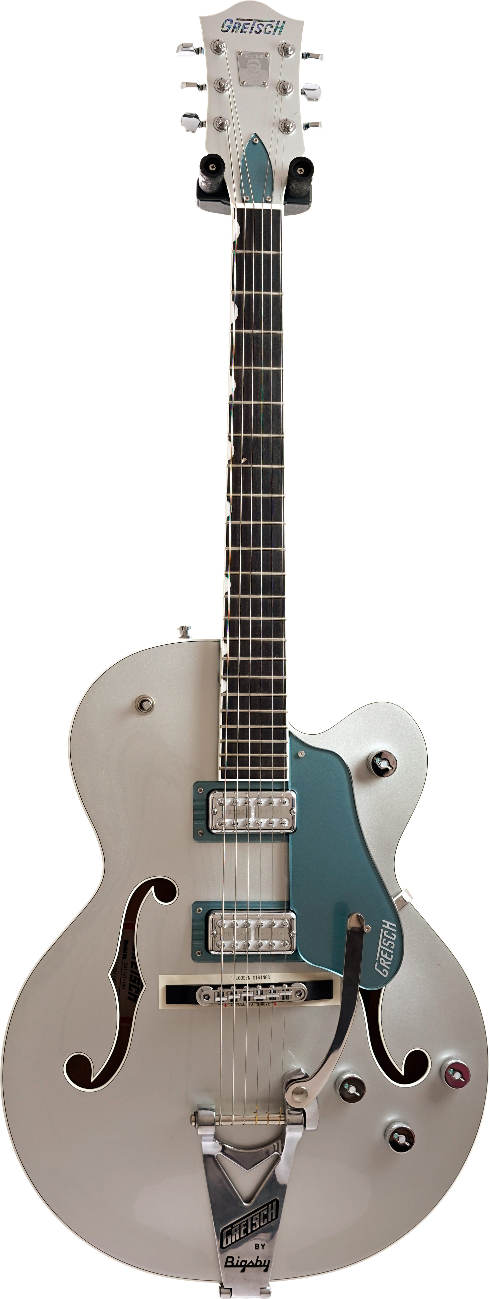 Gretsch G6118T-140 Limited Edition 140th Double Platinum Anniversary with String-Thru Bigsby Ebony Fingerboard Two-Tone Pure Platinum/Stone Platinum (Nearly New) #JT22114058