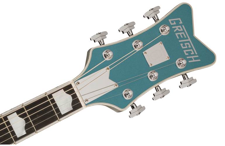 Gretsch G6136T-140 Limited Edition 140th Double Platinum Falcon with String-Thru Bigsby Ebony Fingerboard Two-Tone Stone Platinum/Pure Platinum Gretsch G6136T-140 Limited Edition 140th Double Platinum Falcon with String-Thru Bigsby Ebony Fingerboard Two-Tone Stone Platinum/Pure Platinum