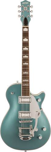Gretsch G5230T-140 Electromatic 140th Double Platinum Jet with Bigsby Laurel Fingerboard Two-Tone Stone Platinum/Pearl Platinum
