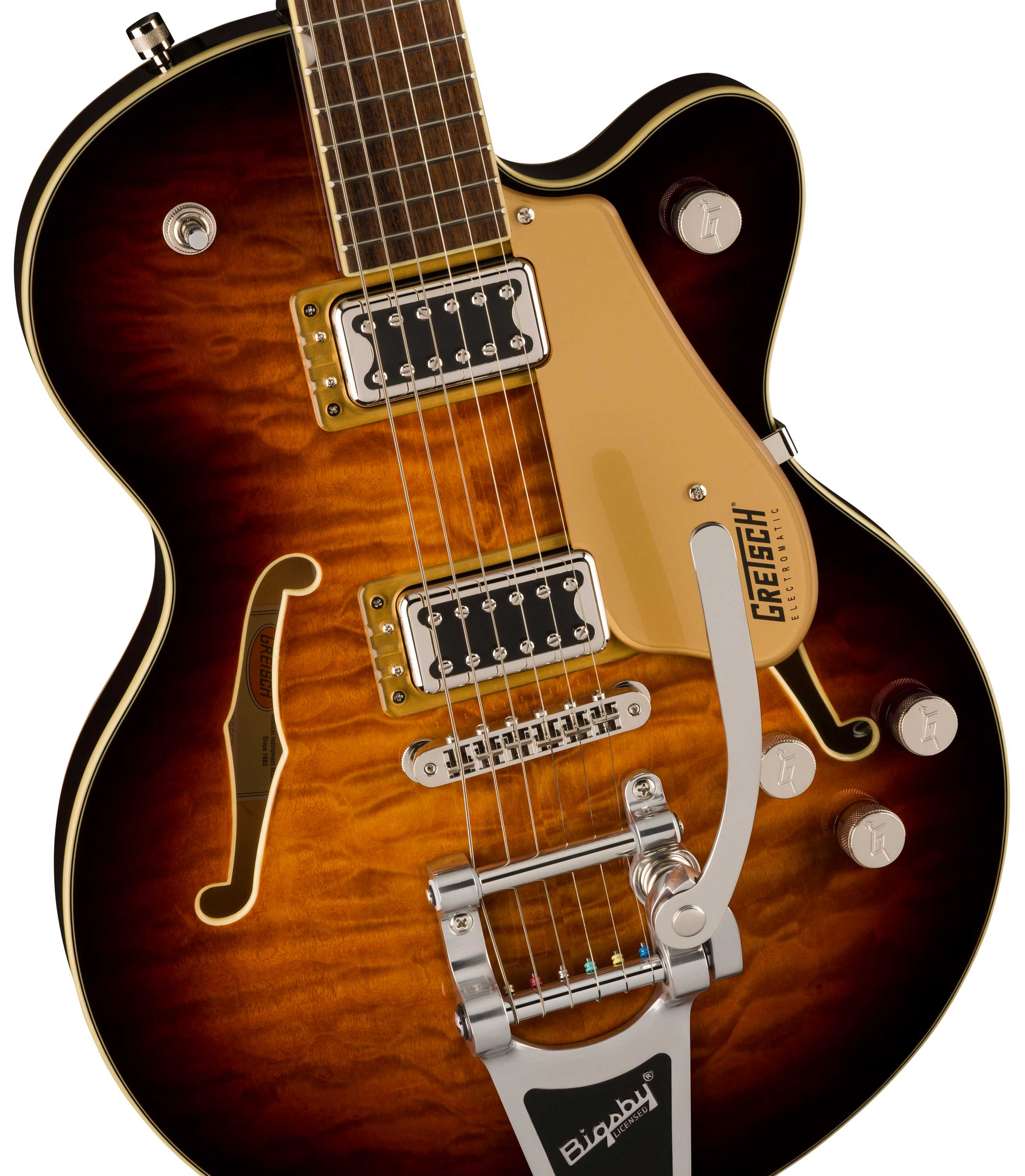 Gretsch G5655T-QM Electromatic Center Block Jr. Single-Cut Quilted Maple with Bigsby Sweet Tea