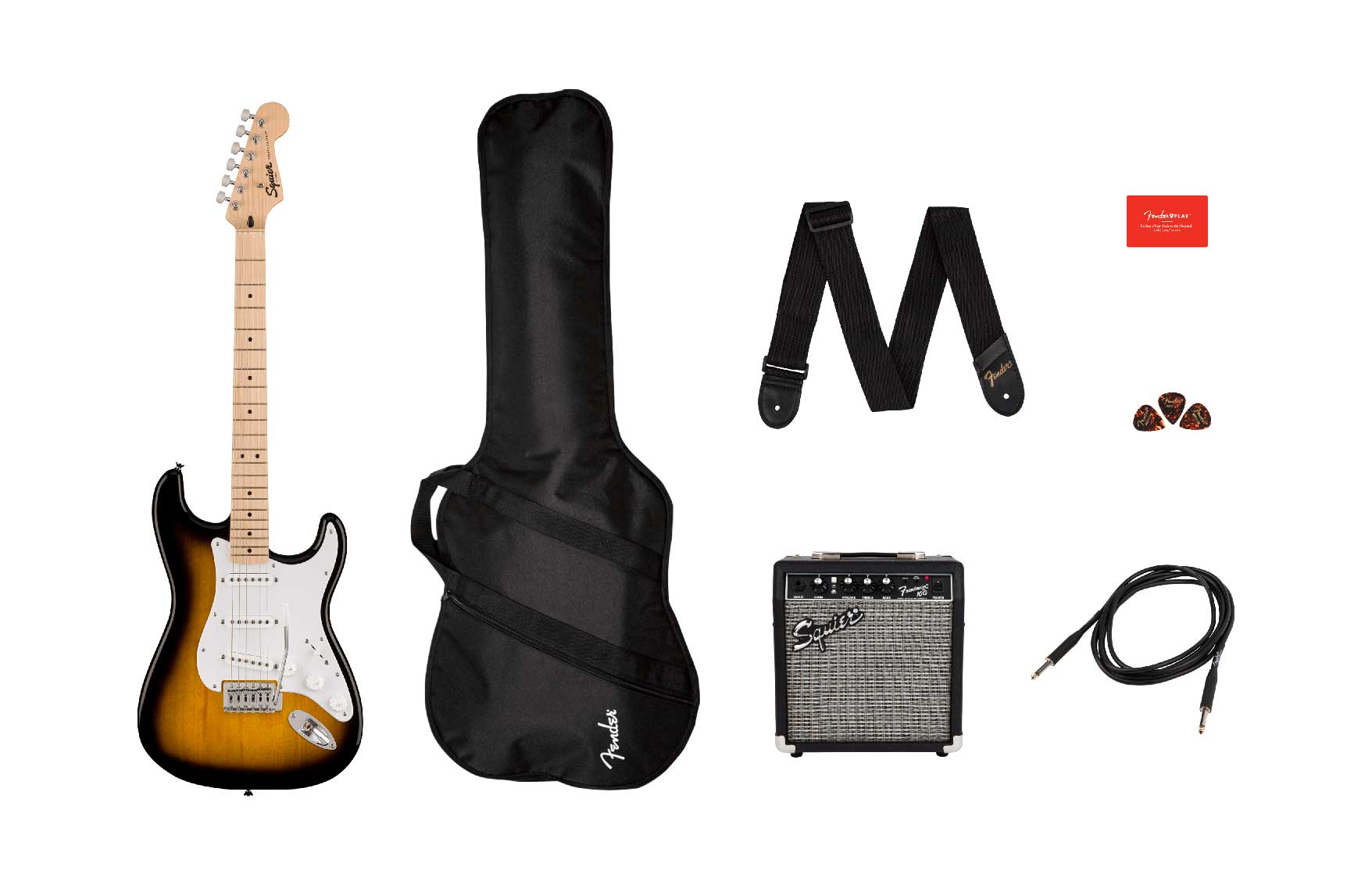 Squier Sonic Stratocaster Pack 2 Tone Sunburst