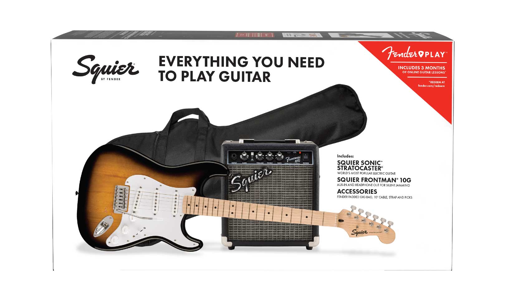 Squier Sonic Stratocaster Pack 2 Tone Sunburst