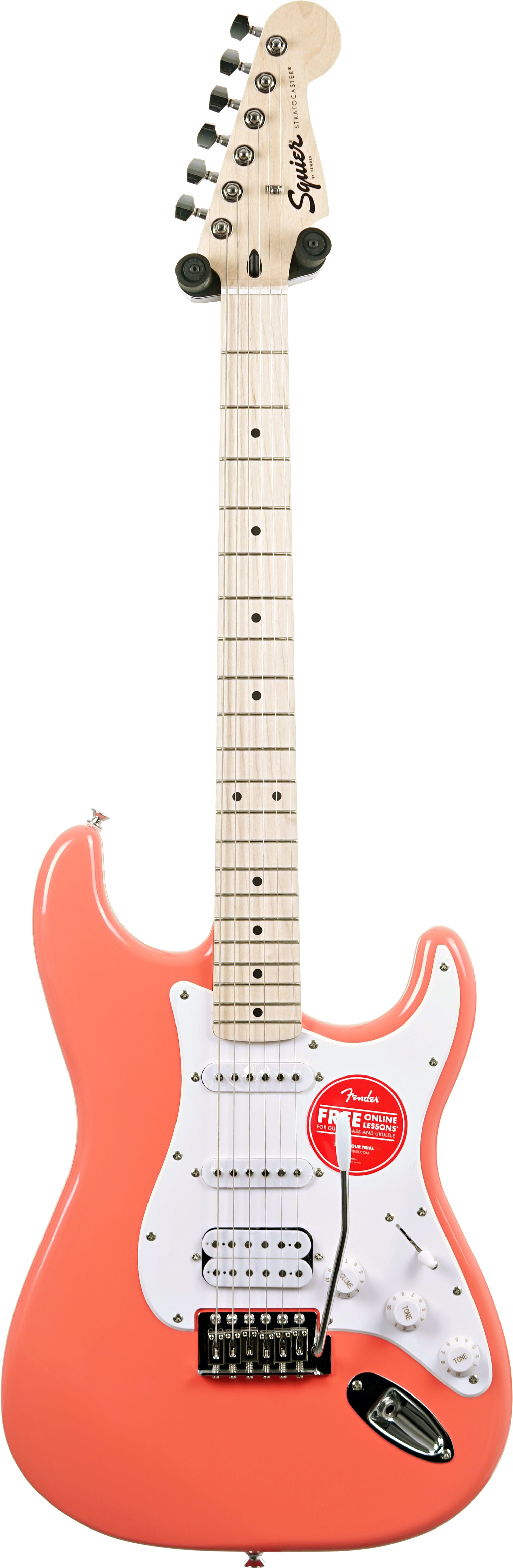 Squier Sonic Strat HSS Maple Fingerboard Tahitian Coral (Ex-Demo) #CRNG24034381