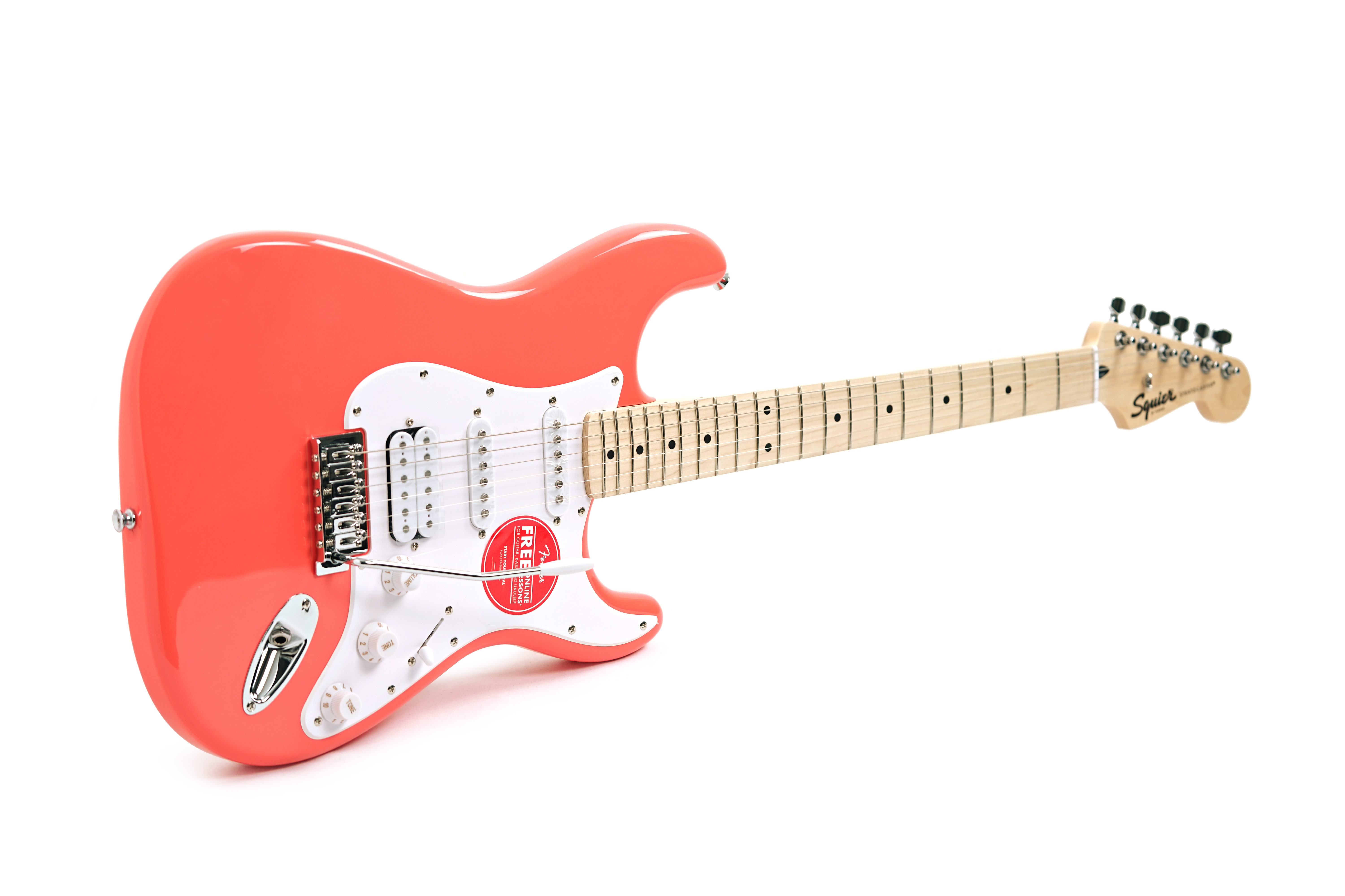 Squier Sonic Strat HSS Maple Fingerboard Tahitian Coral (Ex-Demo) #CRNG24034381