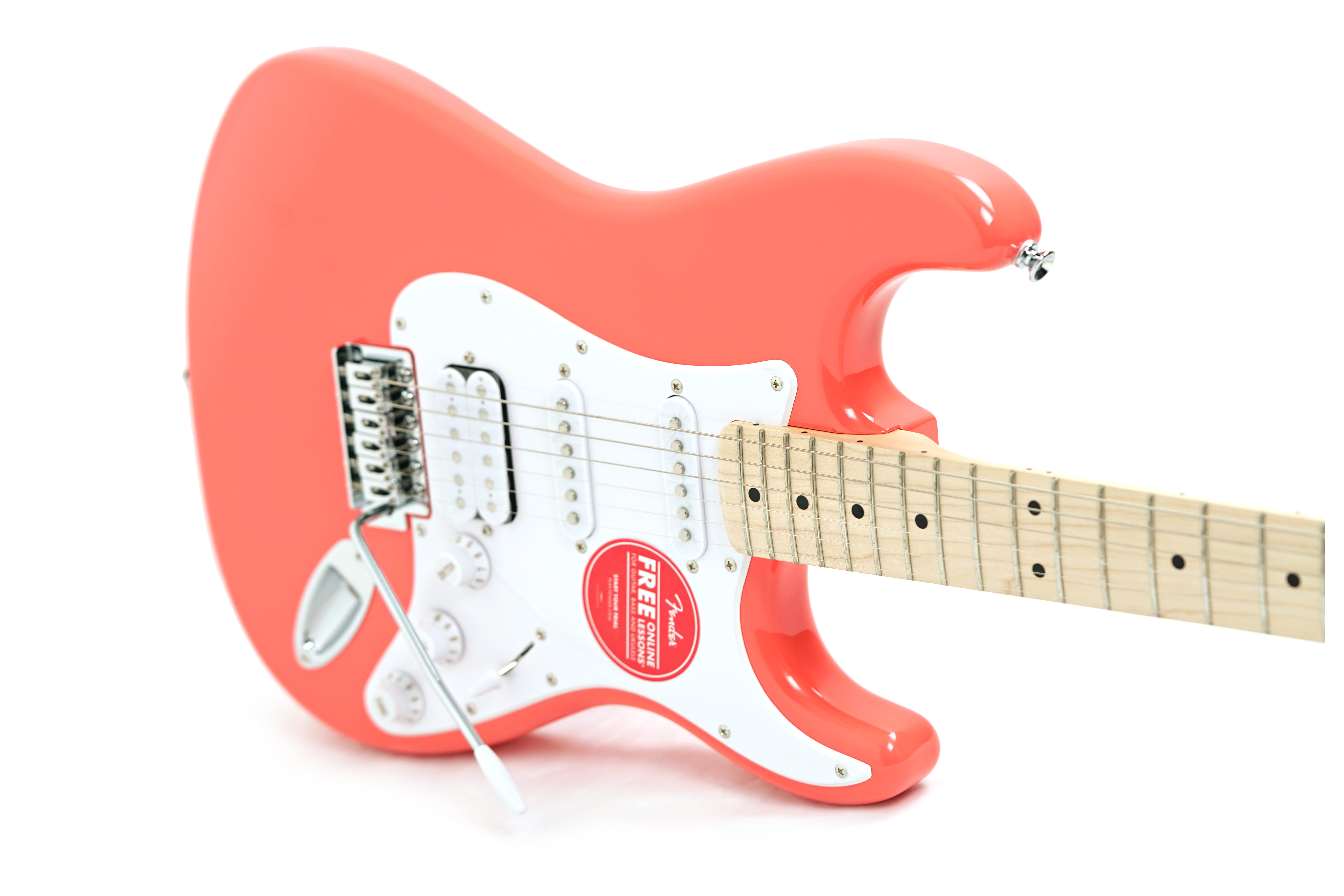 Squier Sonic Strat HSS Maple Fingerboard Tahitian Coral (Ex-Demo) #CRNG24034381