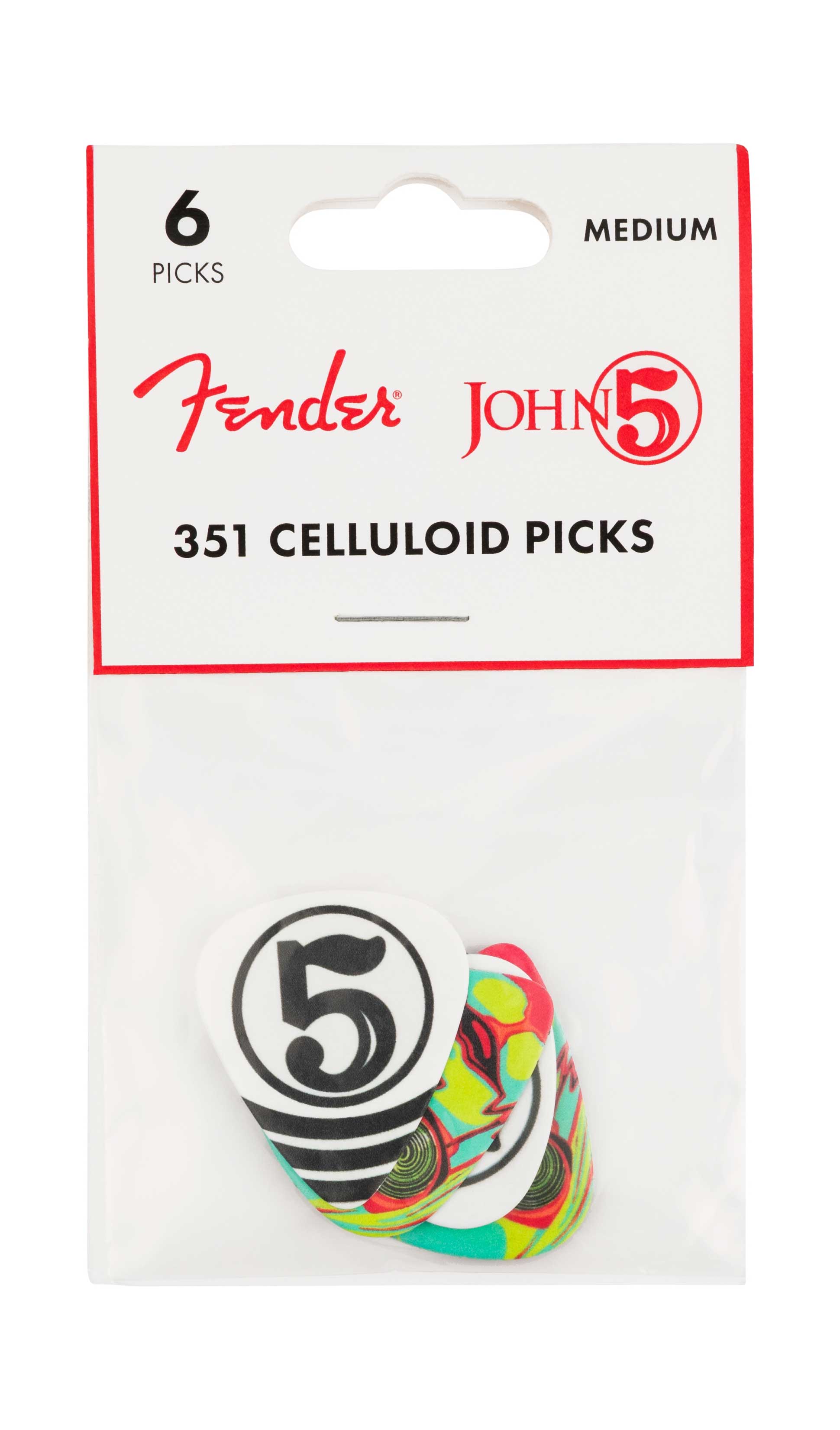 Fender John 5 351 Celluloid Picks (6) 