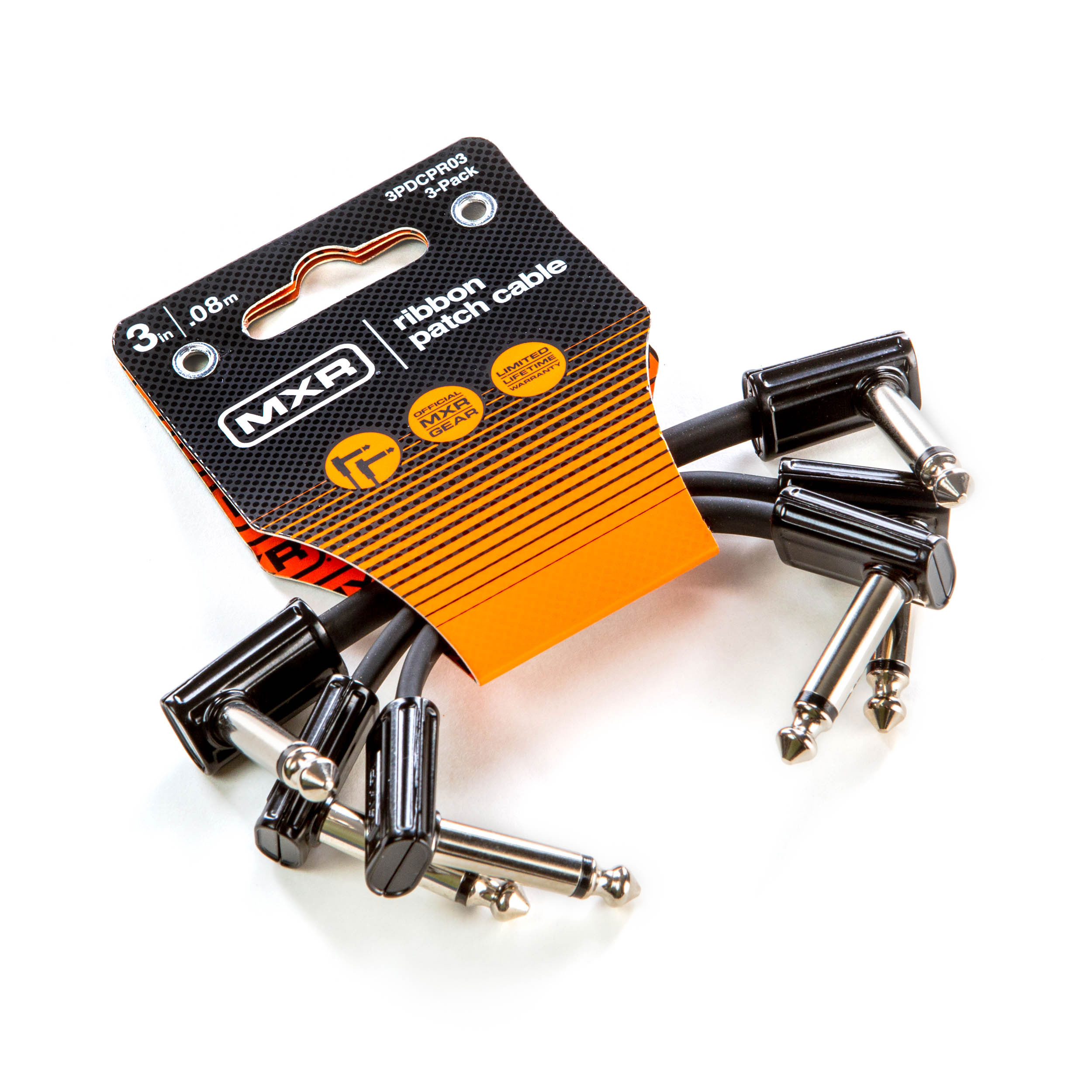 MXR 3 Inch Ribbon Patch Cable - 3 Pack