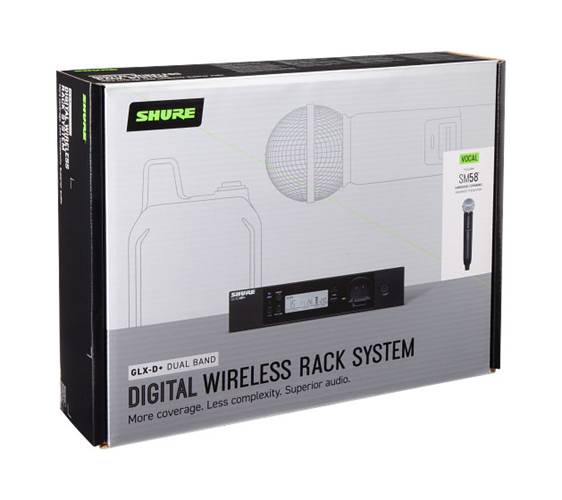 Shure GLXD24R+UK/SM58-Z4 Dual Band Handheld System Shure GLXD24R+UK/SM58-Z4 Dual Band Handheld System