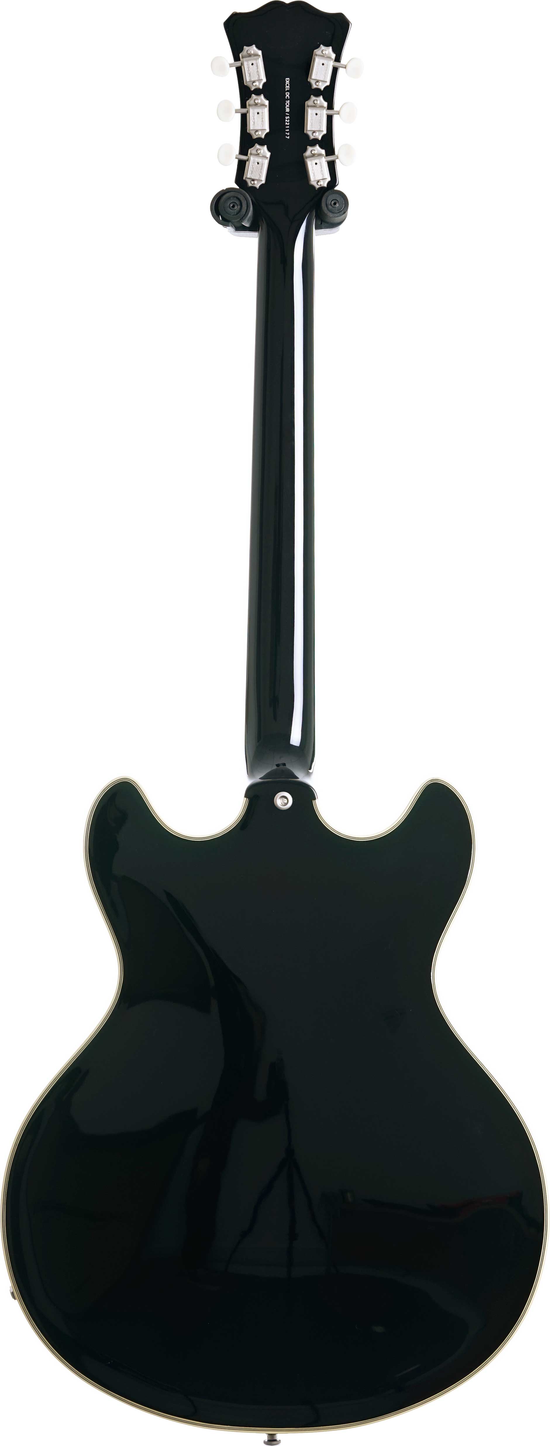 D'Angelico Excel Tour Collection DC Solid Black 