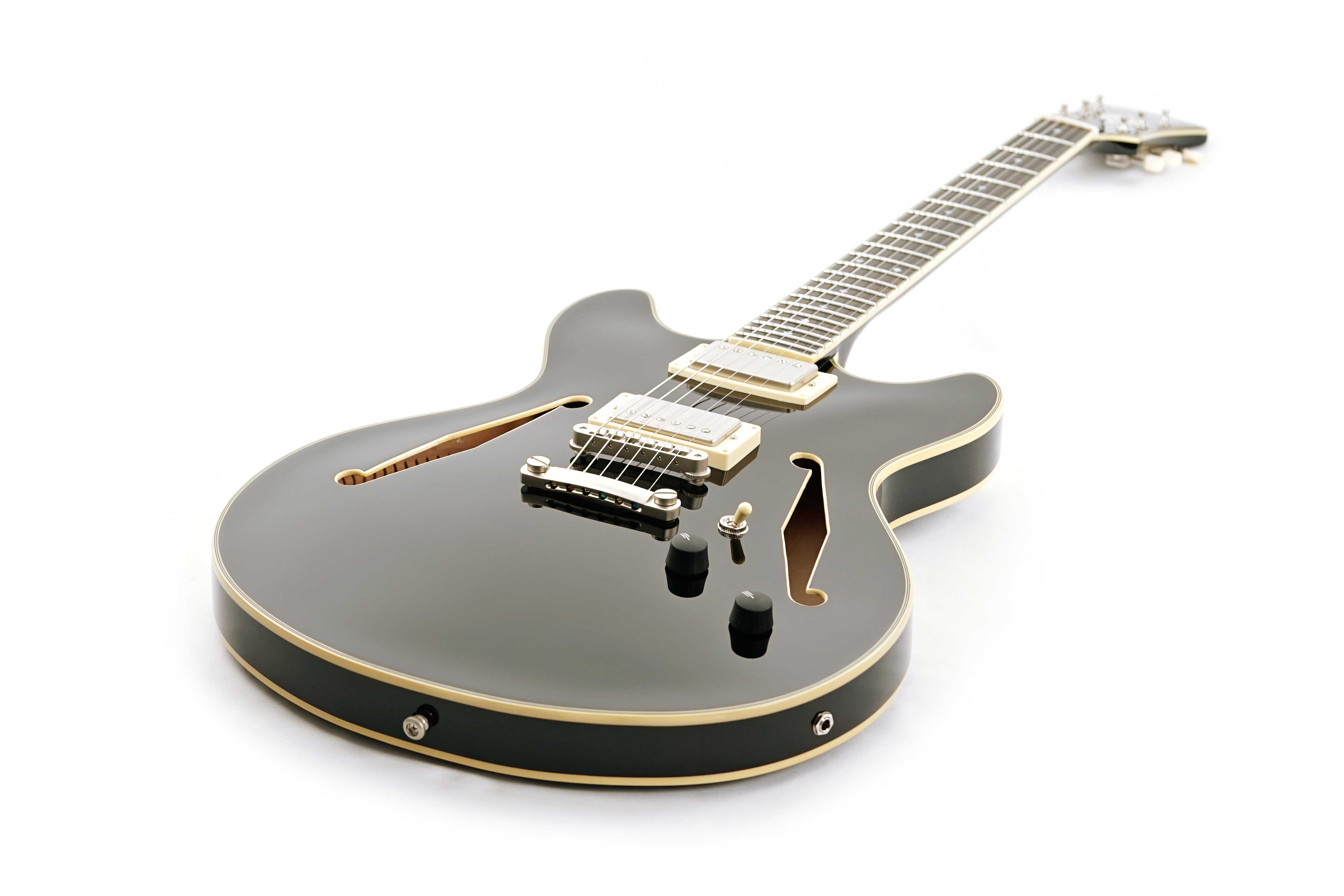 D'Angelico Excel Tour Collection DC Solid Black 