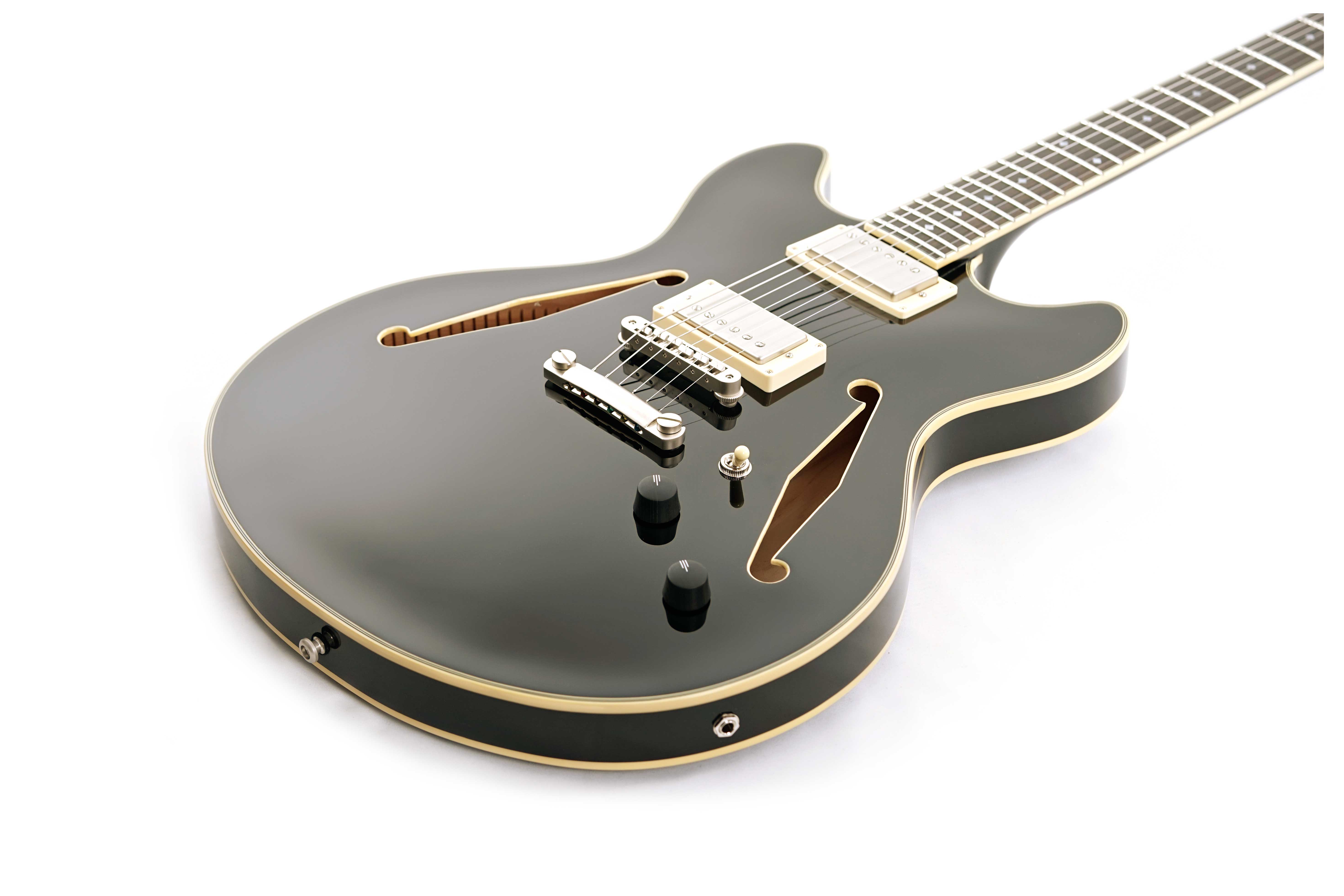 D'Angelico Excel Tour Collection DC Solid Black 