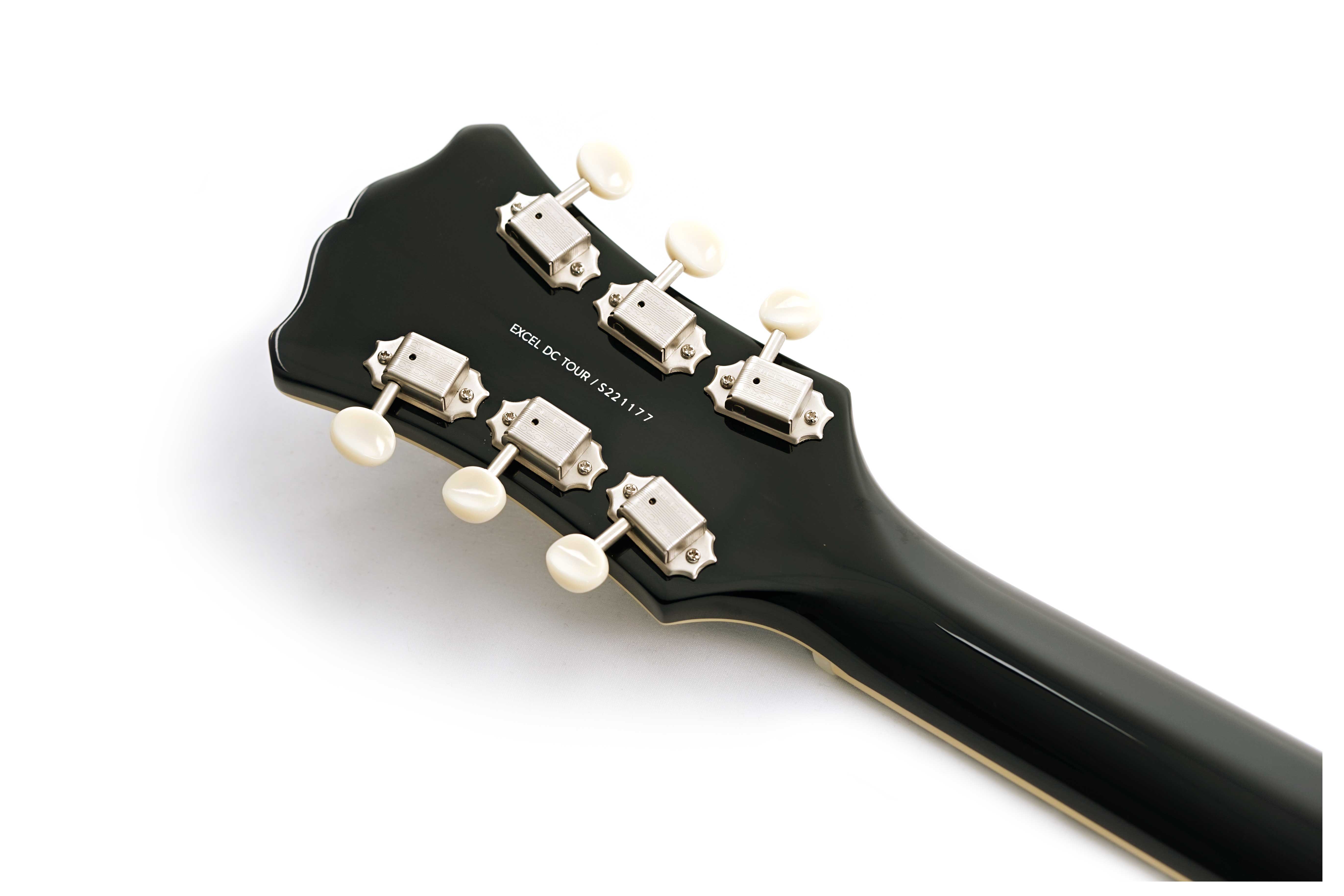 D'Angelico Excel Tour Collection DC Solid Black 