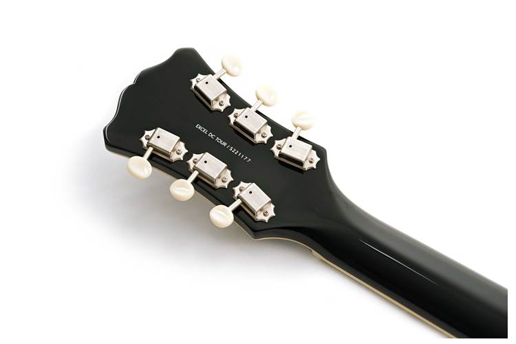 D'Angelico Excel Tour Collection DC Solid Black  D'Angelico Excel Tour Collection DC Solid Black