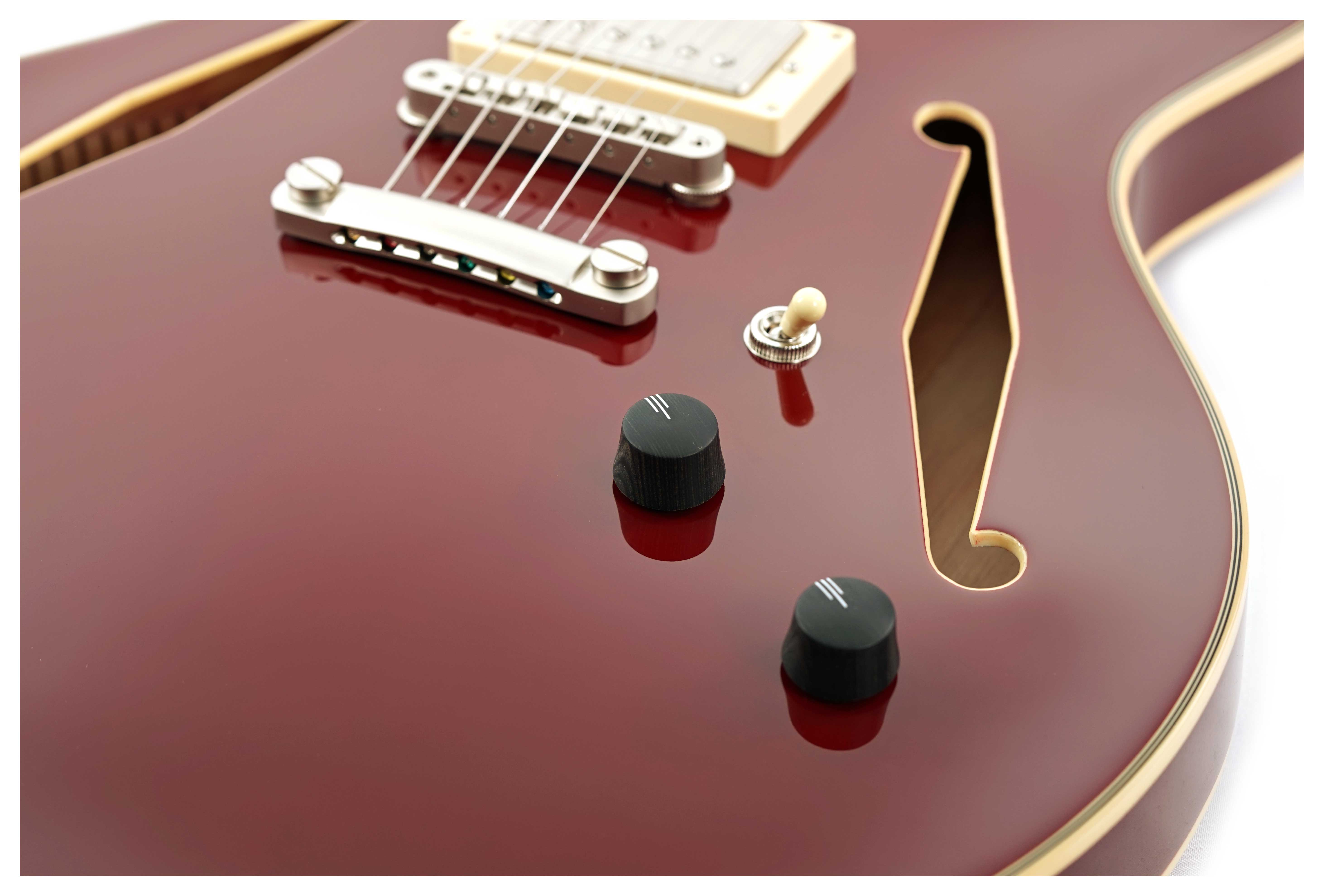 D'Angelico Excel Tour Collection DC Solid Wine