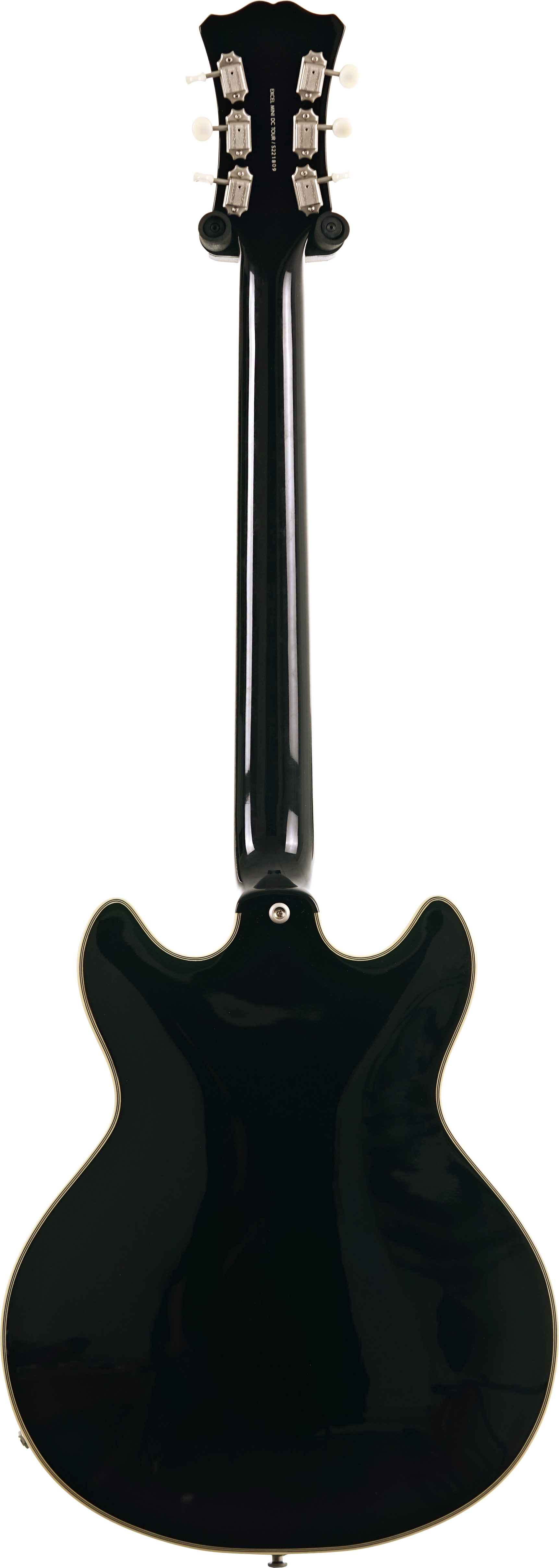 D'Angelico Excel Tour Collection Mini DC Solid Black  (Ex-Demo) #S221809