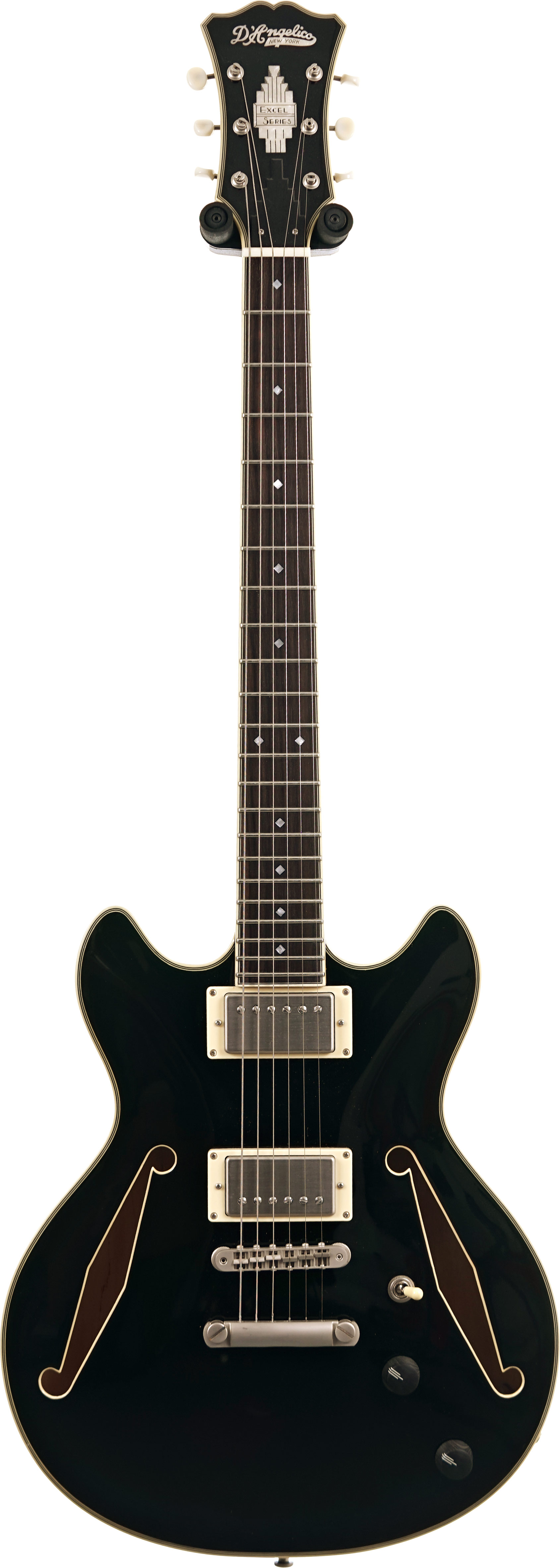 D'Angelico Excel Tour Collection Mini DC Solid Black  (Ex-Demo) #S221809