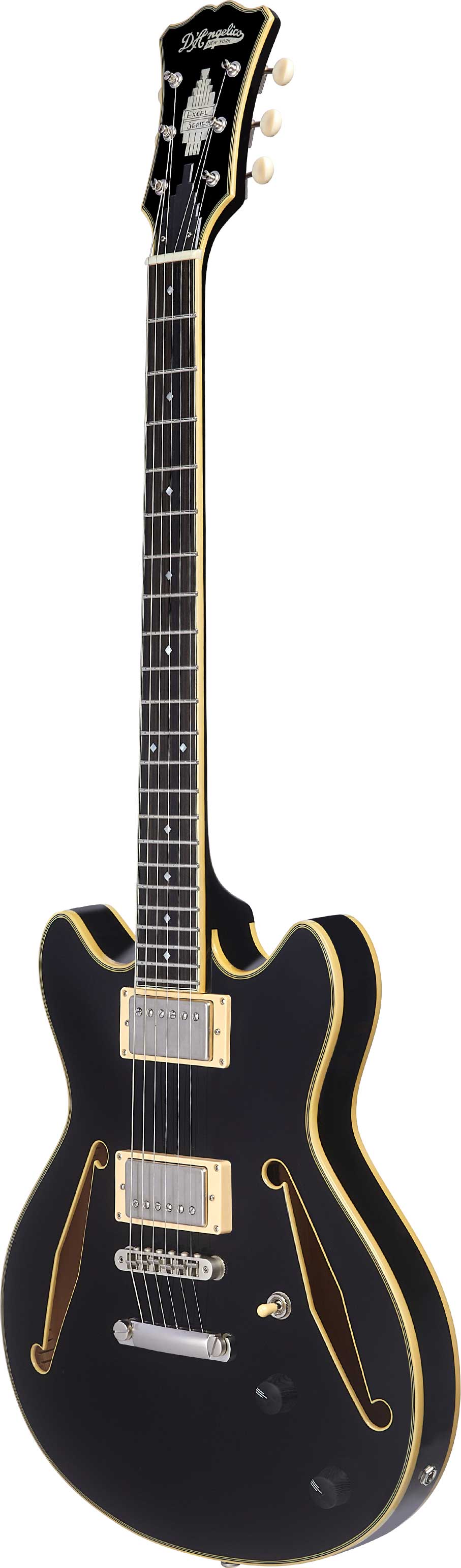 D'Angelico Excel Tour Collection Mini DC Solid Black 