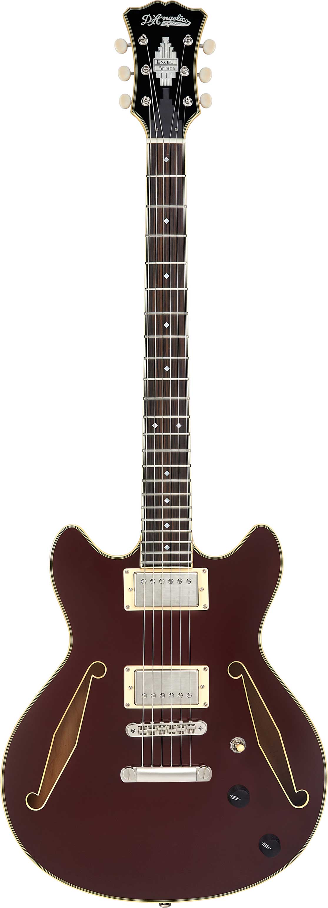 D'Angelico Excel Tour Collection Mini DC Solid Wine