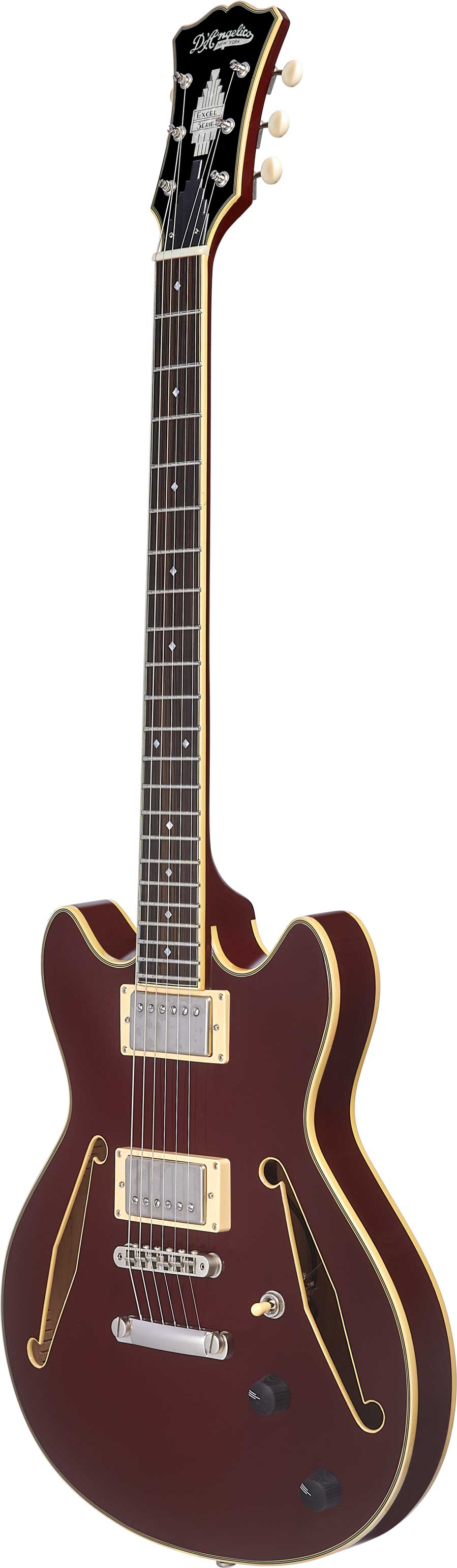 D'Angelico Excel Tour Collection Mini DC Solid Wine