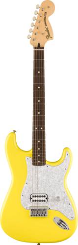 Fender  Limited Edition Tom Delonge Stratocaster Rosewood Fingerboard Graffiti Yellow