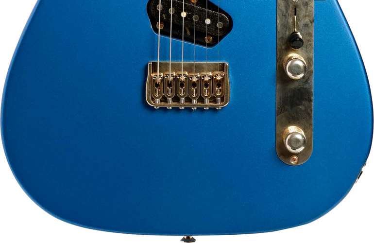 LSL Instruments T Bone One Americana Limited Lake Placid Blue Metallic #6291 LSL Instruments T Bone One Americana Limited Lake Placid Blue Metallic #6291