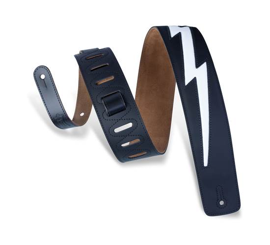 Levy's 2.5 Inch Leather Strap With Leather Bolt Black