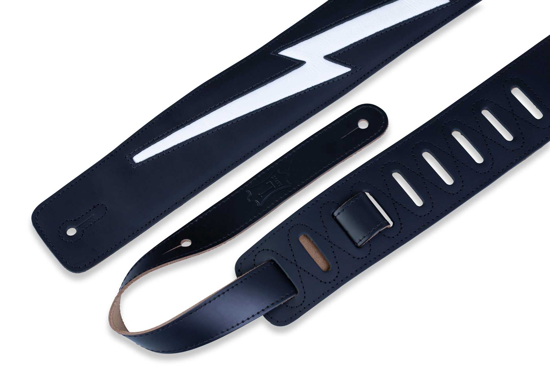 Levy's 2.5 Inch Leather Strap With Leather Bolt Black