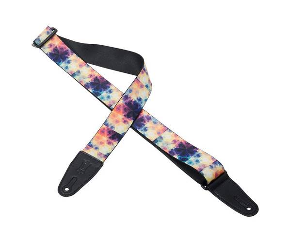Levy's Sublimation-Printed Poly Guitar Strap With Leather Ends 2 Inch MDL8-013 Levy's Sublimation-Printed Poly Guitar Strap With Leather Ends 2 Inch MDL8-013