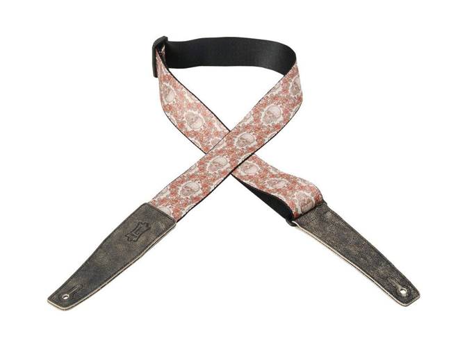 Levy's Sublimated-Printed Poly Guitar Strap With Leather Ends 2 Inch MDL8-015 Levy's Sublimated-Printed Poly Guitar Strap With Leather Ends 2 Inch MDL8-015