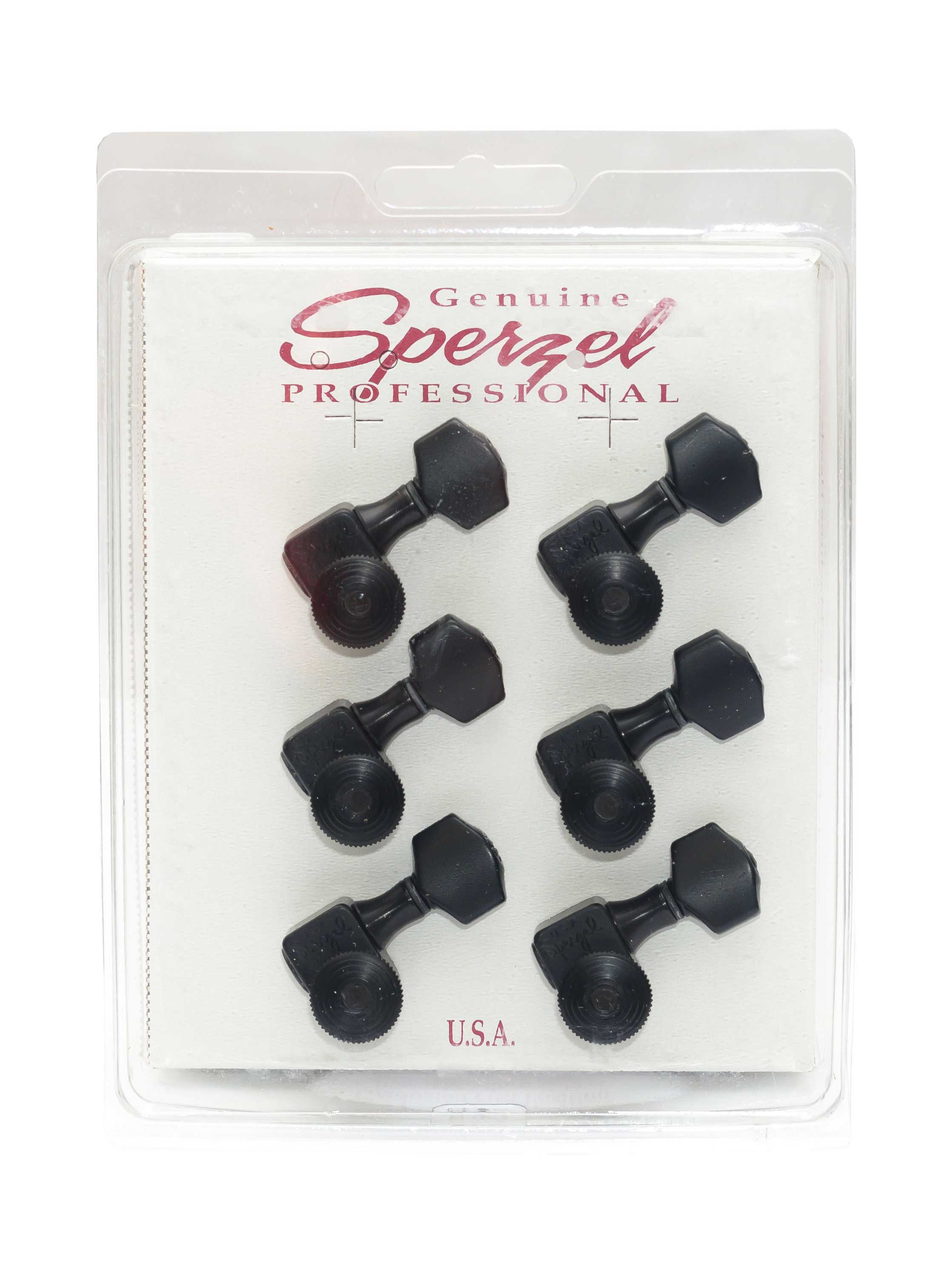 Sperzel 6 In Line Trim Lok Black Machine Heads | guitarguitar