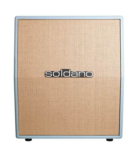 Soldano 212 Vertical Guitar Cabinet Custom Catalina Blue Tolex Cane Grille (Ex-Demo) #20130722022