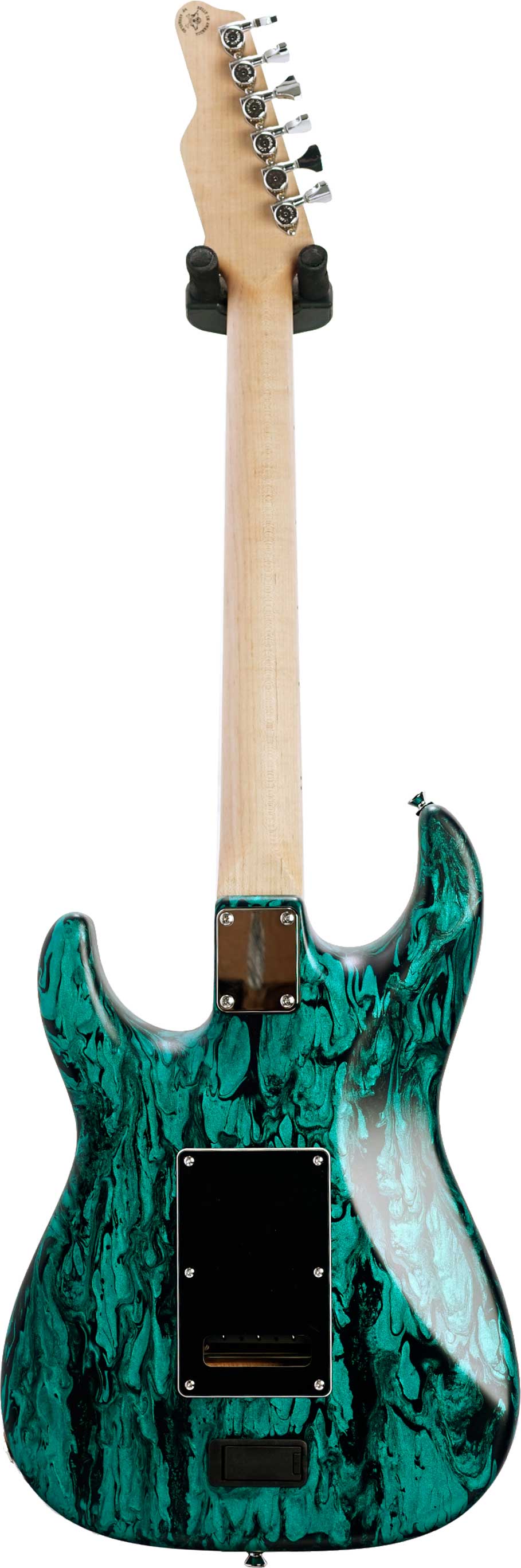 Tyler Studio Elite HD Turquoise Tint Over Black Shmear Maple Fingerboard