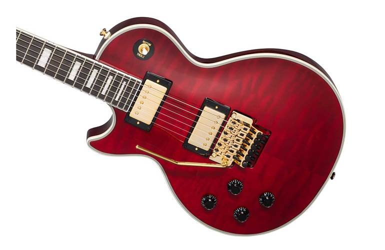 Epiphone Alex Lifeson Les Paul Custom Axcess Quilt Ruby Left Handed Epiphone Alex Lifeson Les Paul Custom Axcess Quilt Ruby Left Handed