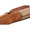 Taylor Vegan Leather Strap Tan with Natural Textile 2.5 Inch Embossed Logo Front View