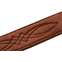 Taylor Vegan Leather Strap Medium Brown with Stitching 2 Inch Embossed Logo Front View