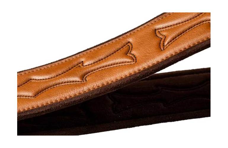 Taylor Vegan Leather Strap Tan with Stitching 2.75 Inch Embossed Logo Taylor Vegan Leather Strap Tan with Stitching 2.75 Inch Embossed Logo