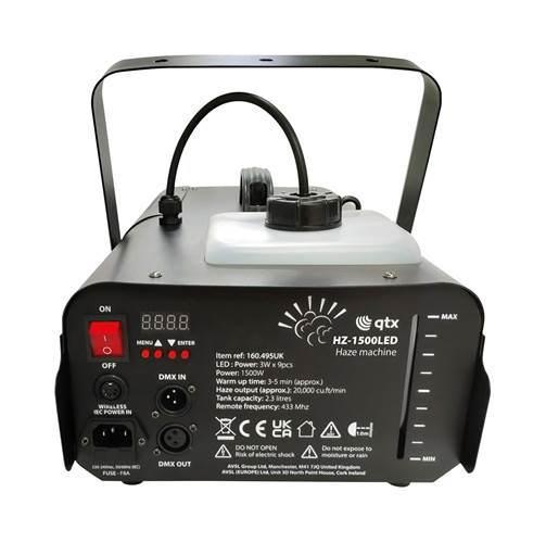 QTX HZ-1500LED: LED Fog Machine 1500W QTX HZ-1500LED: LED Fog Machine 1500W
