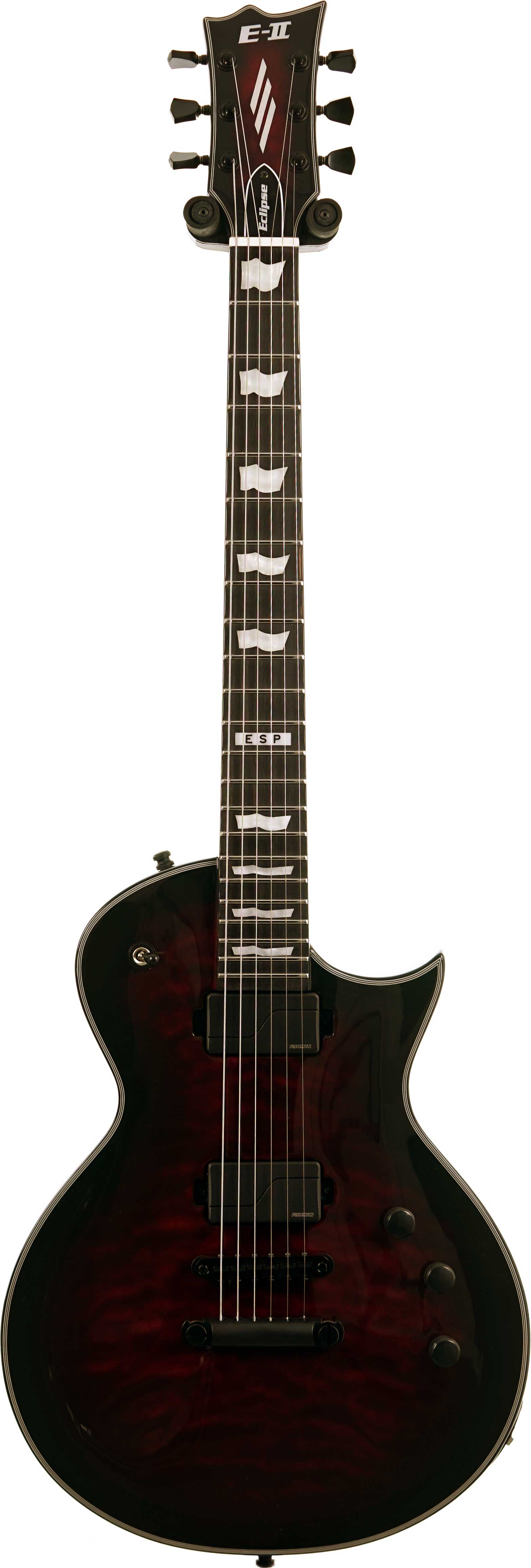 ESP E-II Eclipse See Thru Black Cherry Sunburst Quilted Maple Top (Ex-Demo) #ES6263253
