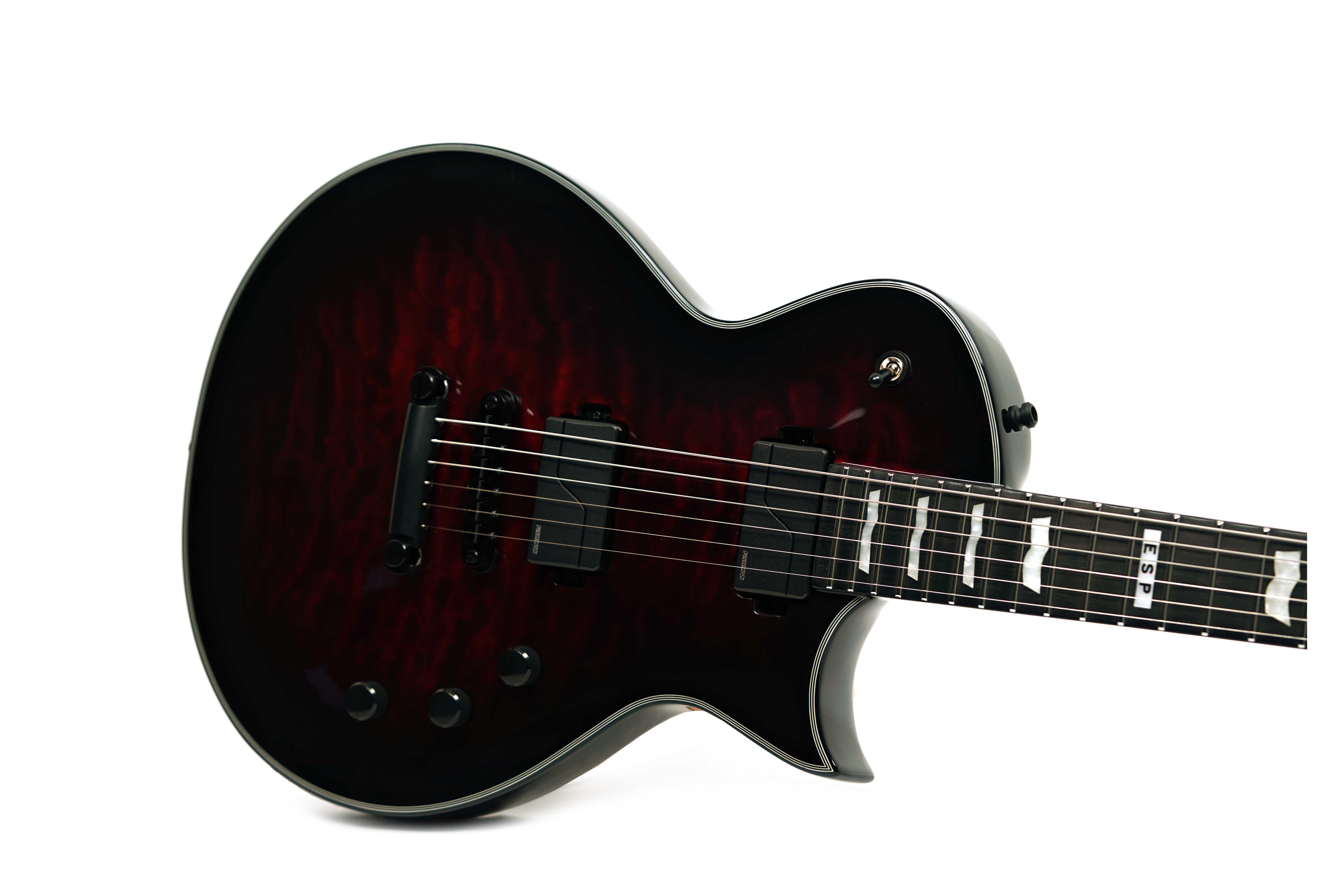 ESP E-II Eclipse See Thru Black Cherry Sunburst Quilted Maple Top (Ex-Demo) #ES6263253