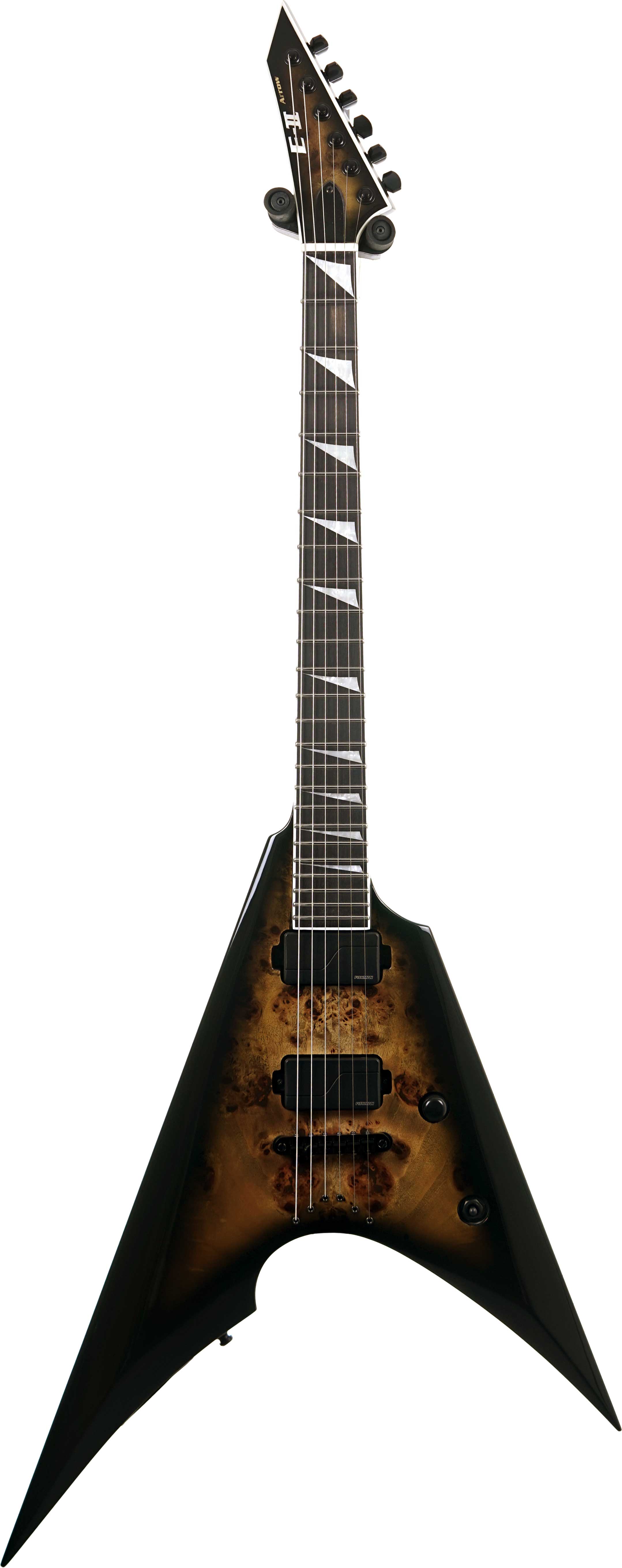 ESP E-II Arrow NT Nebula Black Burst Non-Trem Burled Maple (Nearly New) #ES6221233