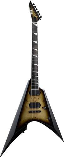 ESP E-II Arrow NT Nebula Black Burst Burled Maple